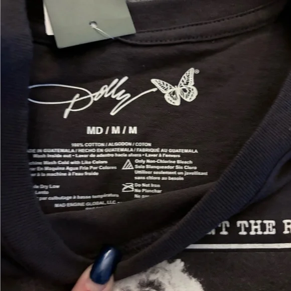 Crazy 8 Black Graphic Tee with Floral Design - Picture 3 of 3